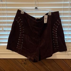 NWT Purple corduroy laced purple shorts - 3X